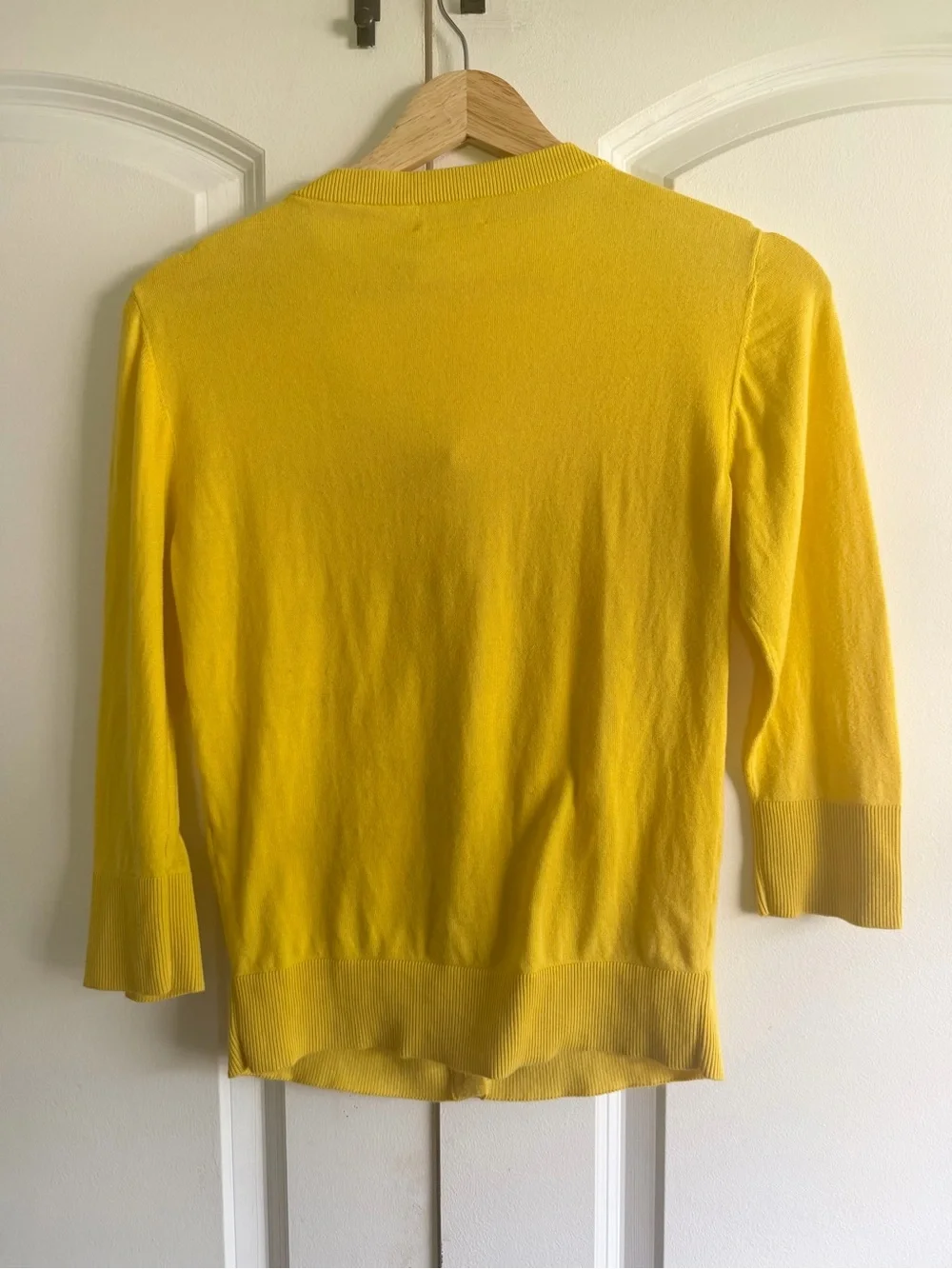 kate spade ♠️ Sunshine ☀️ Yellow Jeweled Front-Button Cardigan Sweater Beautiful